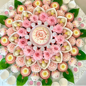 Mâm Bé Gái hồng mix vàng - cao cấp - 06