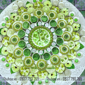 Mâm cúng bé trai xanh trắng - cao cap - 09