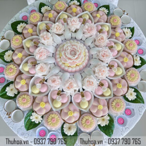 Mâm Bé Gái hồng , vàng pastel - cơ bản - 08