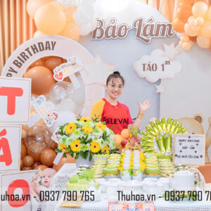 TRANG TRÍ BACKDROP & MÂM CÚNG BÉ BẢO LÂM TRỌN GÓI