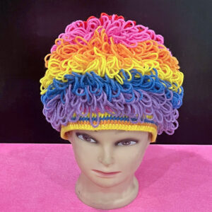 Nón chú hề len móc tua rua - LM12