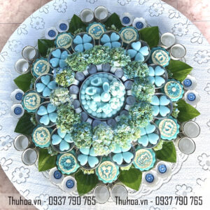 Mâm cúng bé trai xanh baby - cơ bản - 11