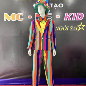 Trang phục vest chú hề nhiều màu - V15