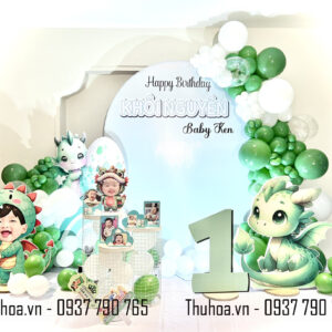 Trang trí thôi nôi bé Khôi Nguyên - Dịch vụ trang trí thôi nôi, sinh nhật đẹp, đúng chủ đề, giá rẻ theo yêu cầu