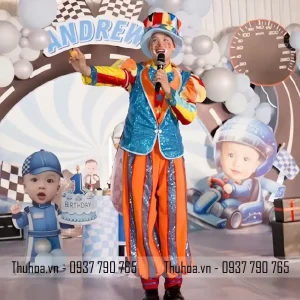 Trang phục đuôi tôm chú hề ảo thuật kim sa – AT08