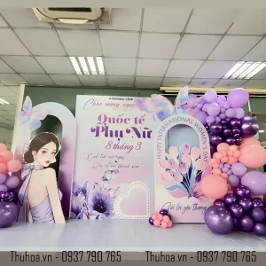 Mẫu Background 8/3 Đẹp – Trang Trí Backdrop Quốc Tế Phụ Nữ Trang Trí Sự Kiện Women's Day | Thuhoa.vn