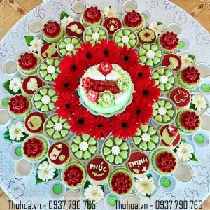 Mâm cúng bé trai xanh đỏ cơ bản - 16