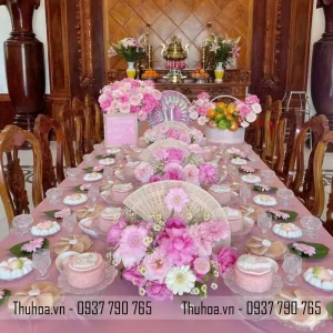 Mâm cúng thôi nôi bé gái Luxury - 01