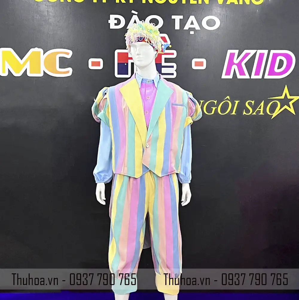 Trang phục đuôi tôm chú hề ảo thuật pastell– AT09