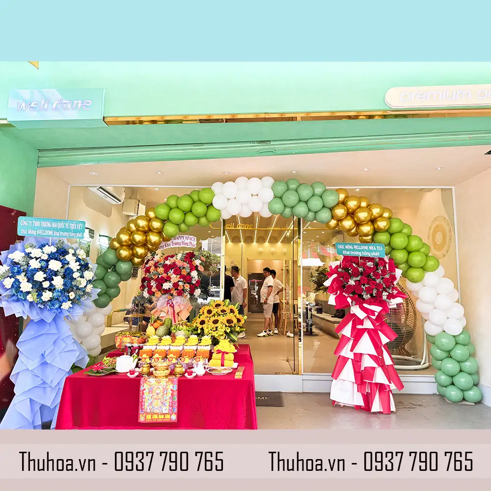 Trọn gói khai trương cửa hàng Well Done - Dịch Vụ Tổ Chức Khai Trương Trọn Gói Thuhoa.vn – Uy Tín, Chuyên Nghiệp Tại TP.HCM