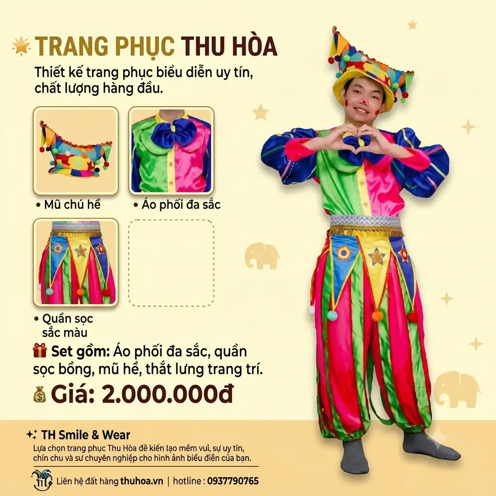 Trang Phục Chú Hề Chuyên Nghiệp-T09